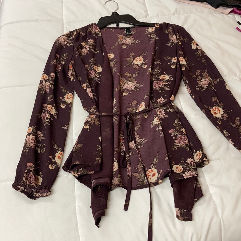 Floral purple top